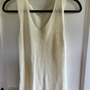 Cream sweater tank top